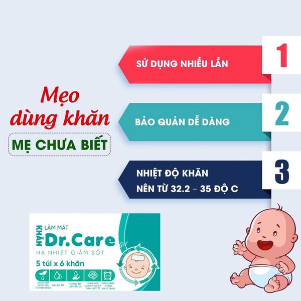 Khăn lau hạ sốt Dr.Care (0M+)