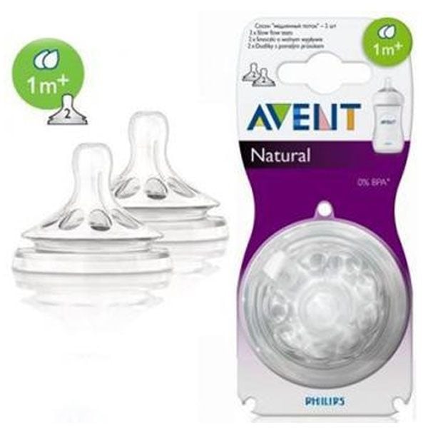 Núm ty silicone Philips Avent mô phỏng tự nhiên (SCF652/23)