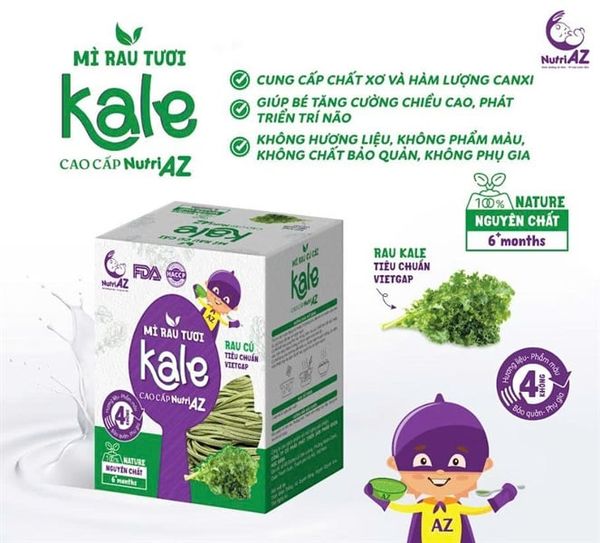 Mì rau tươi Nutri AZ cải kale 6m+