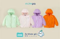 Áo khoác gió mũ kéo khoá Mompa - (2Y)