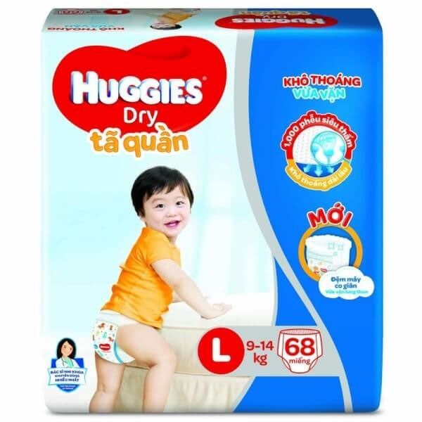 Bỉm Huggies quần L68 (9-14kg)