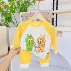 Bộ thun tăm dài tay cho bé Labubu (Hàng đẹp)