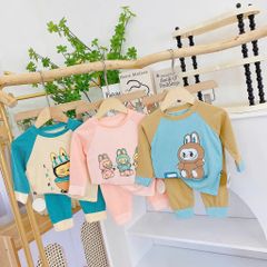 Bộ thun tăm dài tay cho bé Labubu (Hàng đẹp)