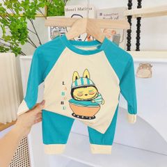 Bộ thun tăm dài tay cho bé Labubu (Hàng đẹp)