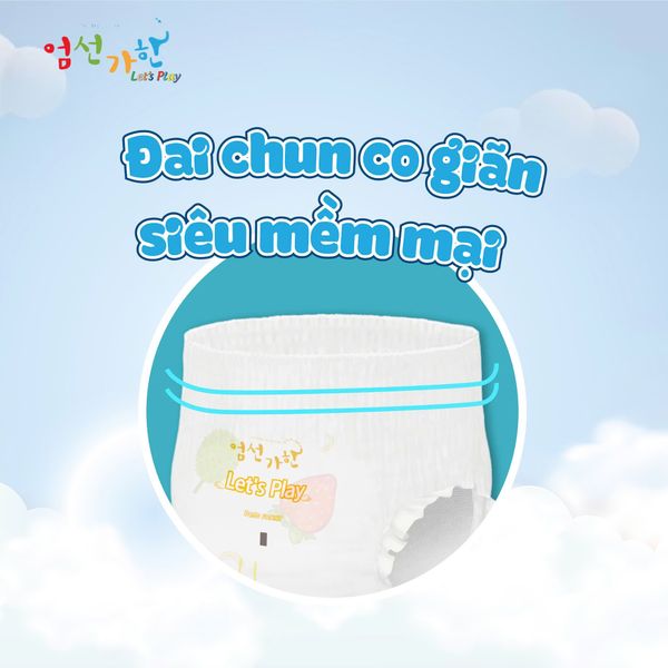 Bỉm Let's Play quần, dán đủ size