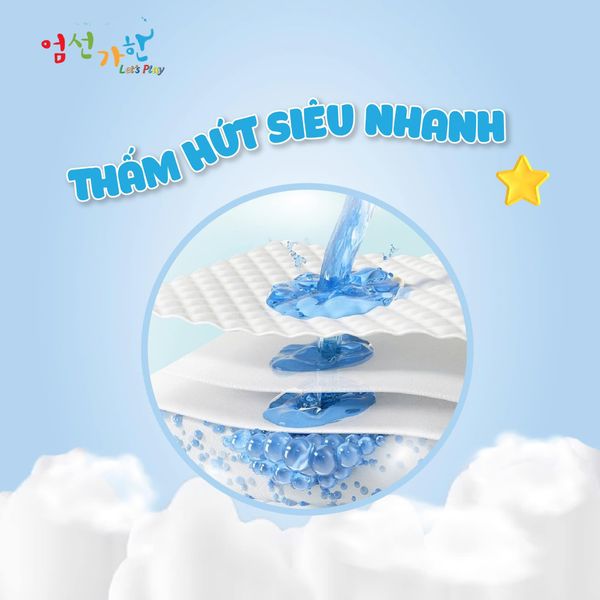 Bỉm Let's Play quần, dán đủ size