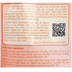 Cháo tươi Cây Thị vị lươn đậu xanh