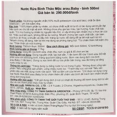 Nước rửa bình Thảo Mộc Arau