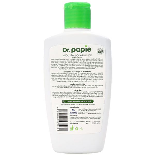 Sữa tắm gội thảo dược Dr.Papie 250ml