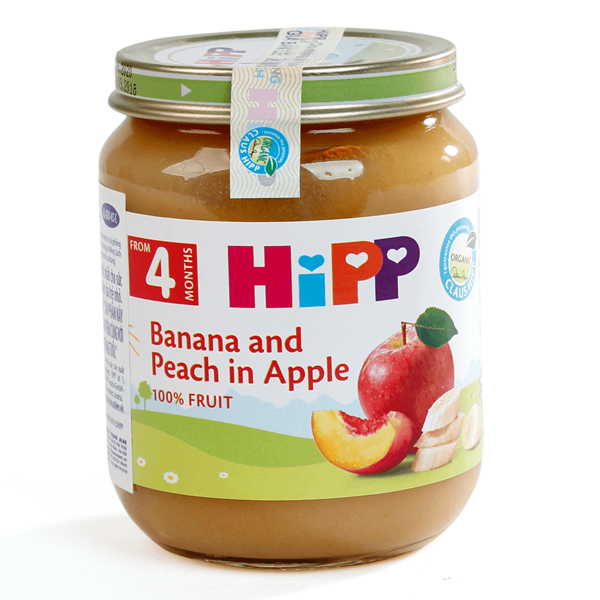 DAU Dinh dưỡng đóng lọ Hipp - chuối đào táo