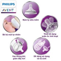 Bình sữa Philips Avent nhựa PP BPA Free cổ rộng mô phỏng tự nhiên