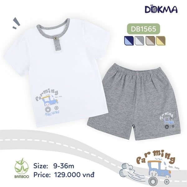 H.Bộ Cộc tay BT Xanh 6-9M