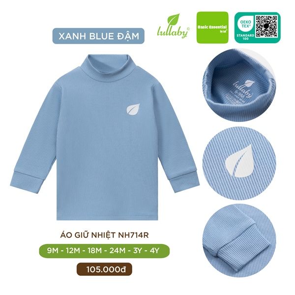 Áo giữ nhiệt NH714R màu xanh (18M)