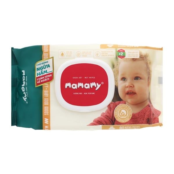 DDCB Khăn ướt Mamamy xanh (80 tờ) (Gói)