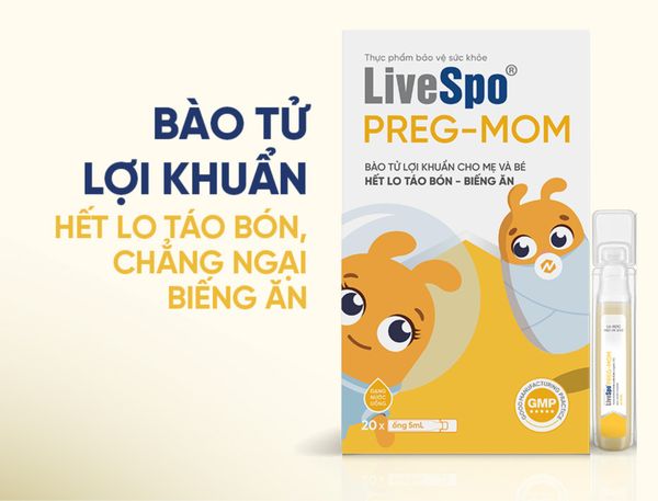 Bào tử lợi khuẩn LiveSpo PREG-MOM bổ sung lợi khuẩn cho bé và mẹ bầu