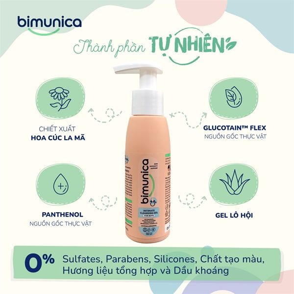 Dung dịch vệ sinh bé trai Bimunica 0m+