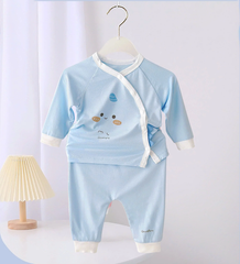 Bộ sơ sinh cài lệch cho bé chất Bamboo Petit Goodmama GBH 5-18