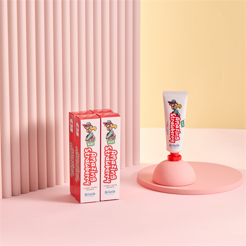 Kem đánh răng hữu cơ cho bé Bristik Hàn Quốc Hương Dâu 1Y