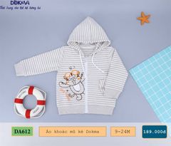 Áo khoác mũ kéo khoá Dokma DA612 (6-9M) CLO