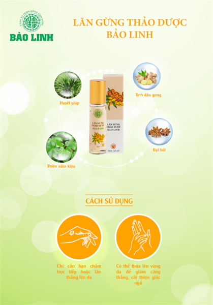 Lăn gừng thảo dược 10ml