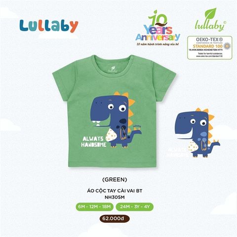 H.QATT Áo cộc tay cài vai bé trai - xanh lá