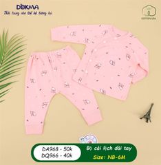 Áo cài lệch dài tay Dokma DA968