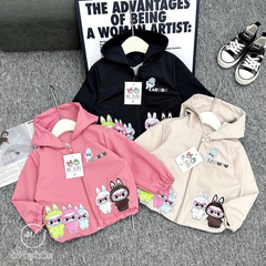 Áo khoác gió lót nỉ Labubu cho bé (Mẫu mới đẹp)