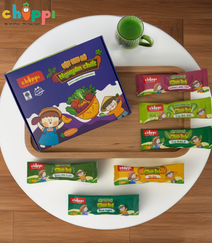 Bột rau củ nguyên chất Mippi mix vị 12g * 6 vị