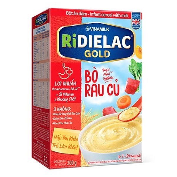 Bột ăn dặm Vinamilk Ridielac Gold