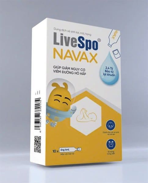 Dung dịch vệ sinh tai mũi họng LiveSpo Navax (hộp 10 ống x 4ml)