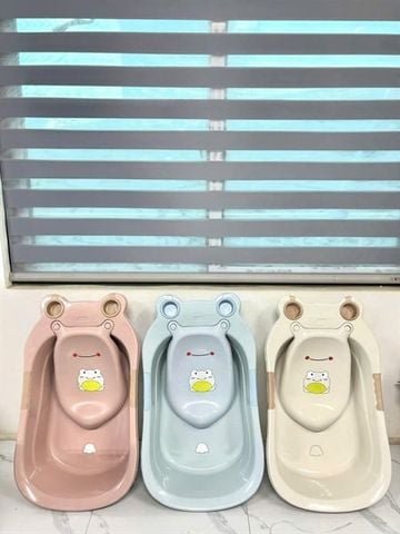 Chậu tắm cho bé Kioto size đại -  màu ghi