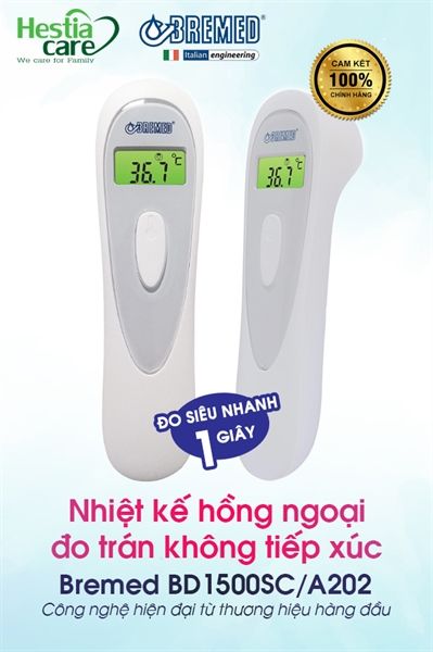 Nhiệt Kế hồng ngoại đo trán không tiếp xúc BD1500SC/A202 Bremed