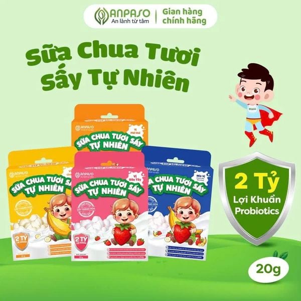 Sữa chua tươi sấy tự nhiên cho bé Anpaso