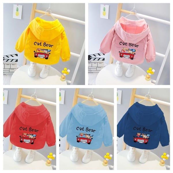 Áo khoác gió lót nỉ gấu Bear Xanh đậm (Size 2)