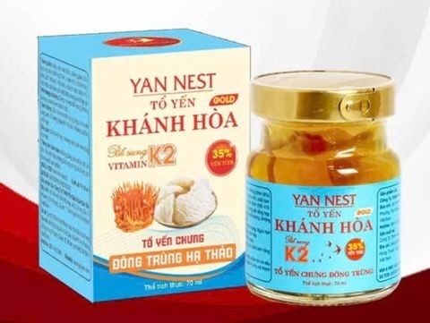 Tổ yến chưng sẵn Yannest đông trùng hạ thảo 35%