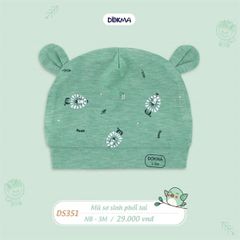 Mũ sơ sinh 2 tai tròn Dokma DS351