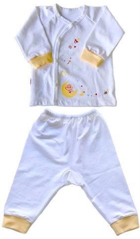 Bộ Tay Dài Bo Cài Chéo Bé Trăng