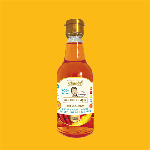 Dầu Gấc ăn dặm mix 6 loại hạt Chan bé 60ML