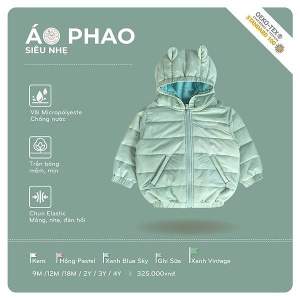 Đ.QATT Áo phao siêu nhẹ Hrnee hồng