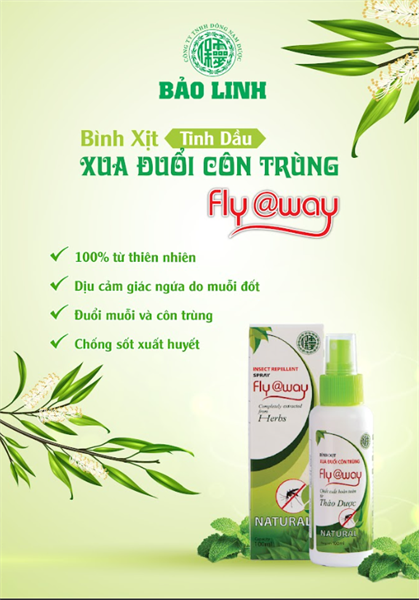 Bình xịt xua đuổi côn trùng Fly@way 60ml