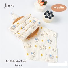 Set khăn sữa 2 lớp Muslin Jinro