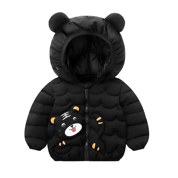 Áo khoác phao hình hổ Đen (Size 100)