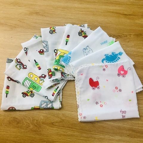 Khăn sữa in hình (Set 10)