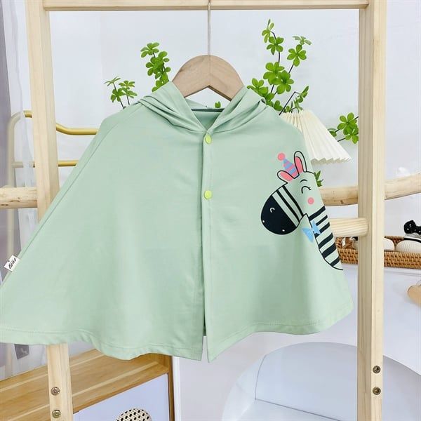 Áo choàng chống nắng cho bé Fusj Baby Màu Xanh rêu số 1 (6-12kg)