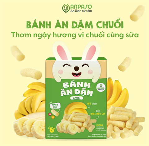 Bánh ăn dặm Chuối Anpaso 32g