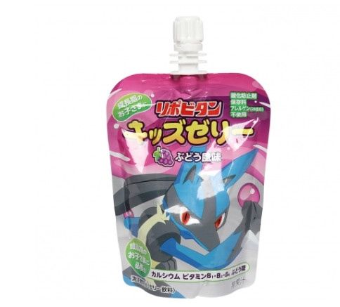 Thạch túi Taisho Lipovitan kids vị nho 125g (6M+)