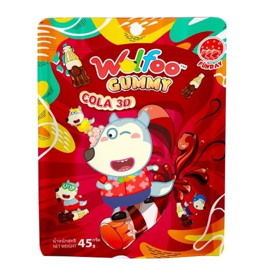 Kẹo dẻo Wofloo vị cola có nhân cola 45g