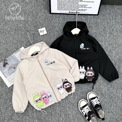 Áo khoác gió lót nỉ Labubu cho bé (Mẫu mới đẹp)