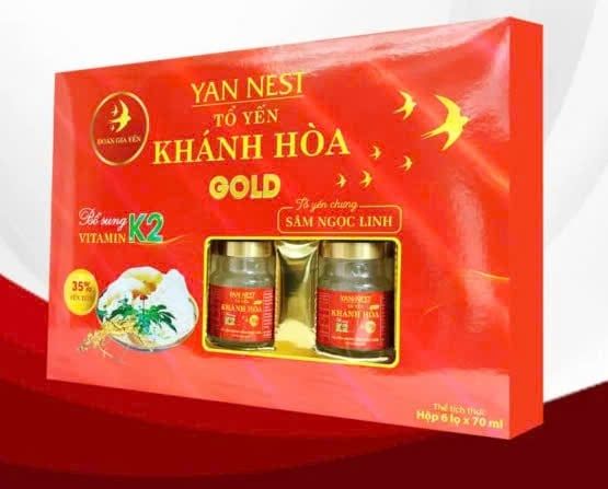 Tổ yến chưng sẵn Yan nest sâm ngọc linh 35% (hộp 6x70ml)
