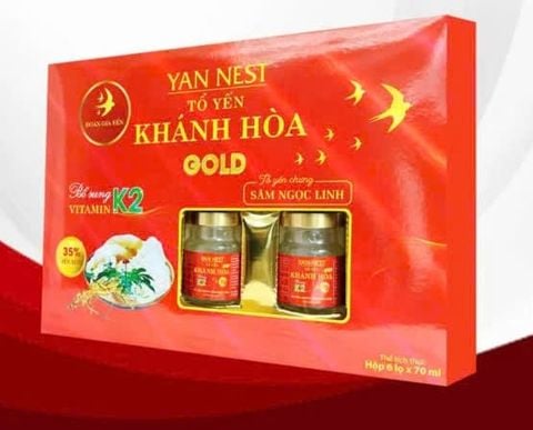 Tổ yến chưng sẵn Yan nest sâm ngọc linh 35% (hộp 6x70ml)